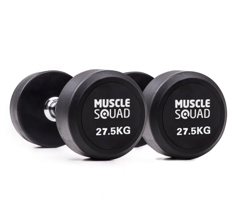 Round Rubber Dumbbell Pairs - Clearance