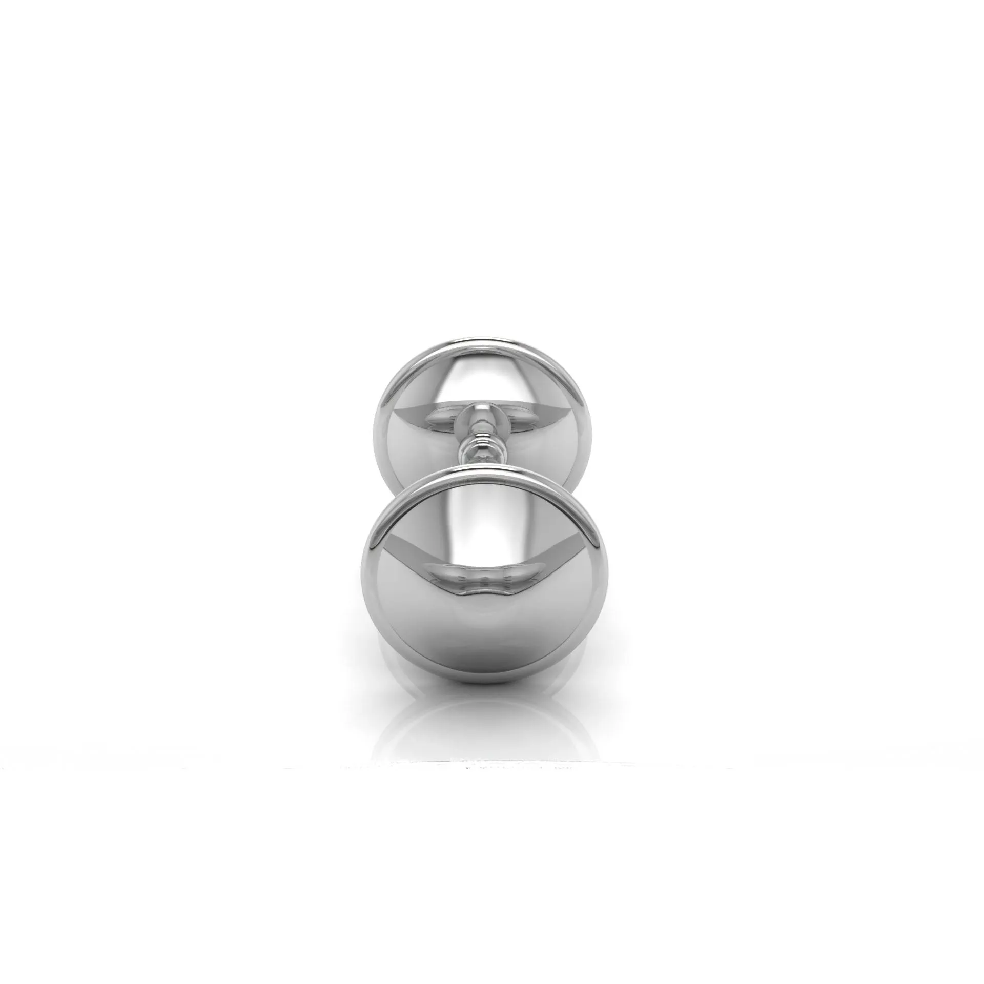 Sterling Silver Rattle - Plain Dumbbell