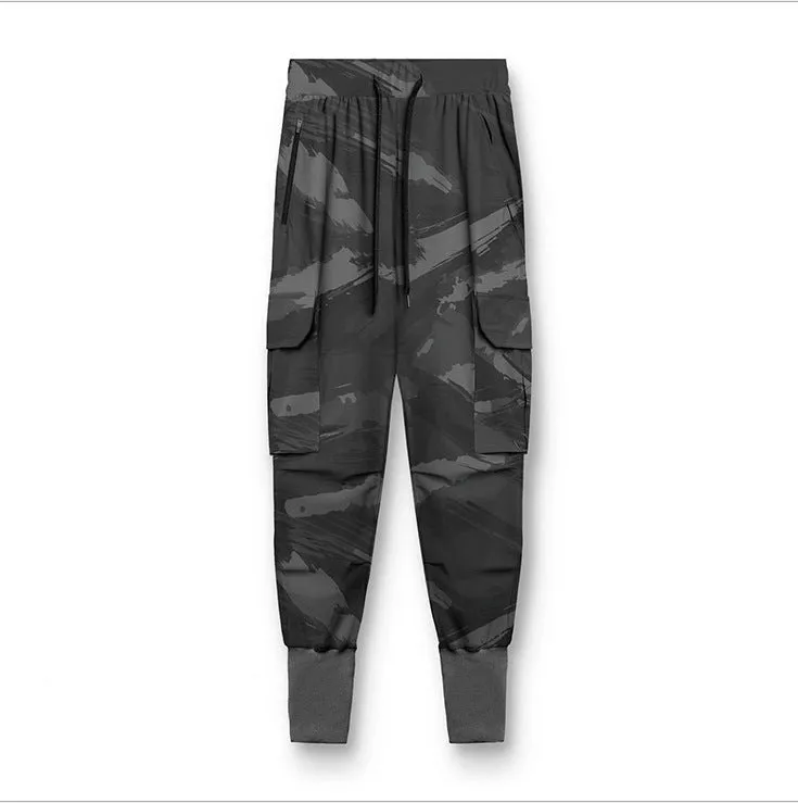 Sweatpants Men's fitness pants thin loose fast dry stretch bunched feet running training