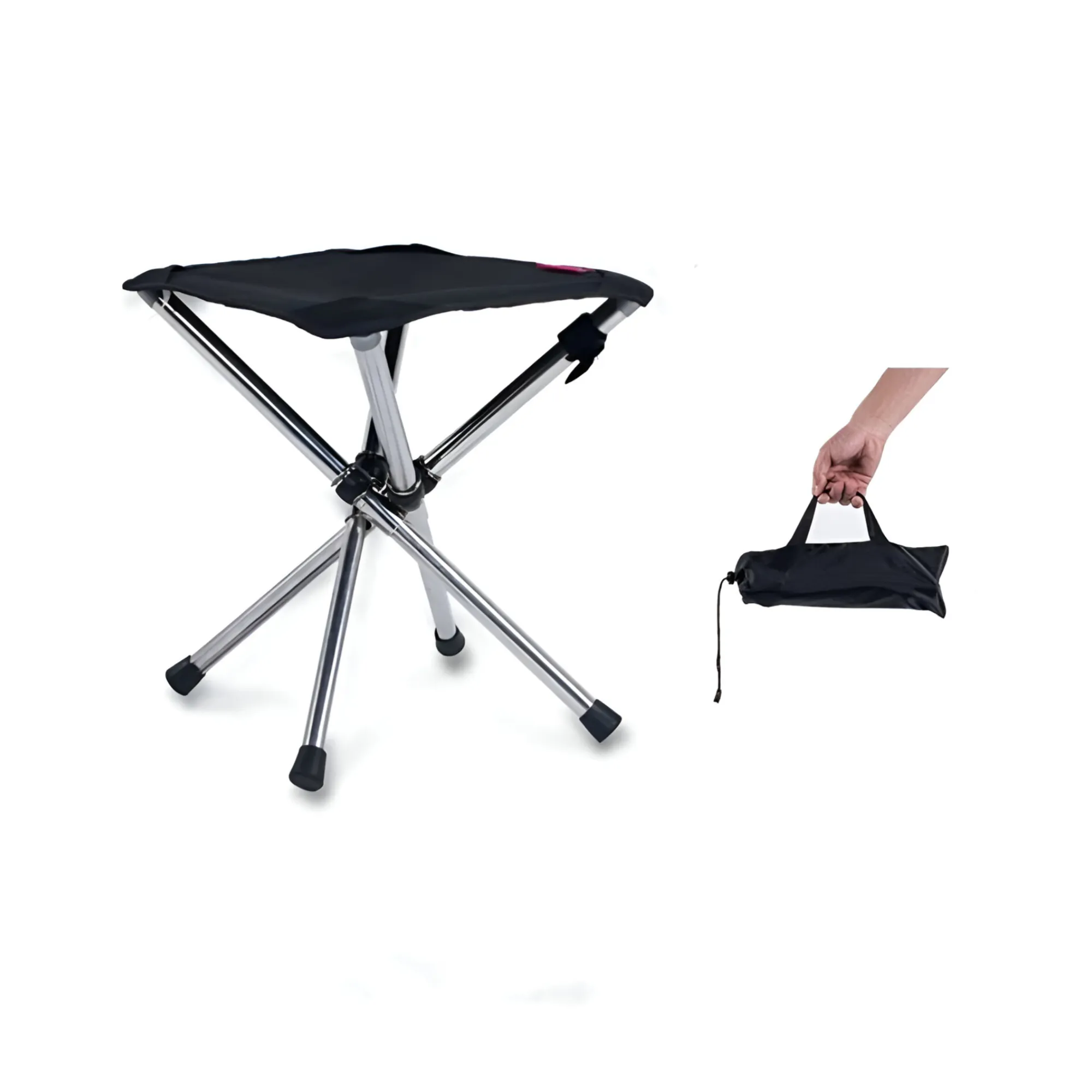 Telescopic Foldable Travel Camping Stool With Storage Bag 183573