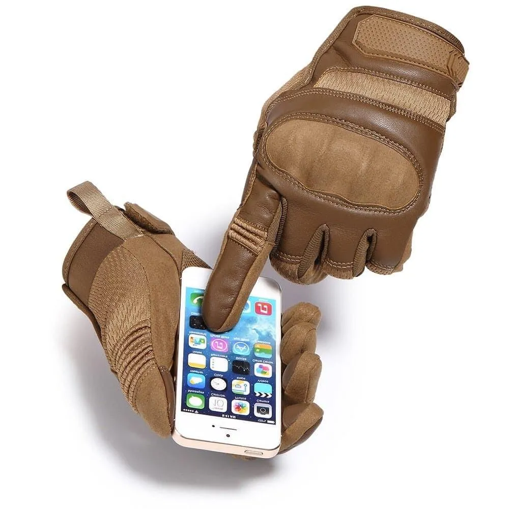 Touchscreen PU Leather Motorcycle Full Finger Gloves Protective Gear Racing Pit Bike Riding Motorbike Moto Motocross Enduro