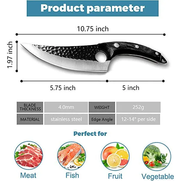 Viking & Butcher Kitchen Knife | Chef Knife for Kitchen, Camping, BBQ.