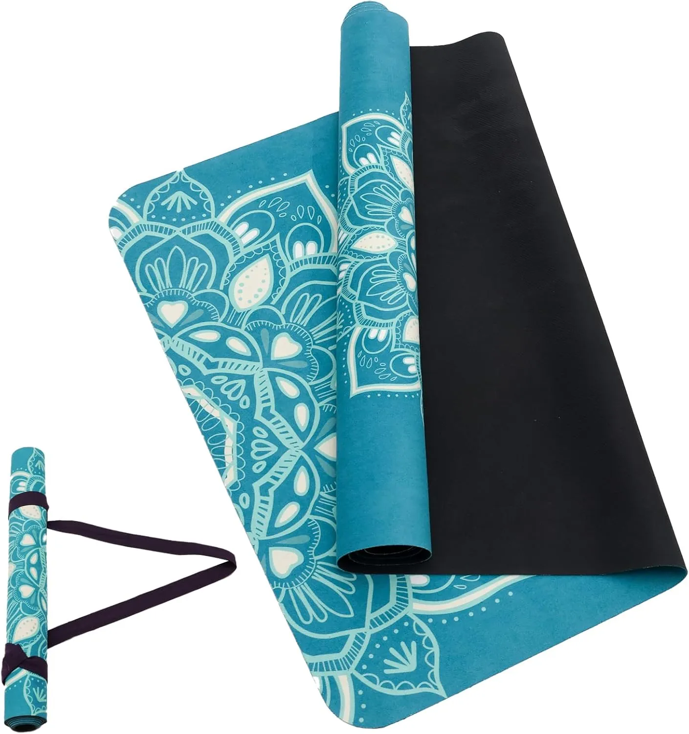 Yoga Mat Non-Slip, Exercise Suede Mat with Carrying Bag for Home Yoga