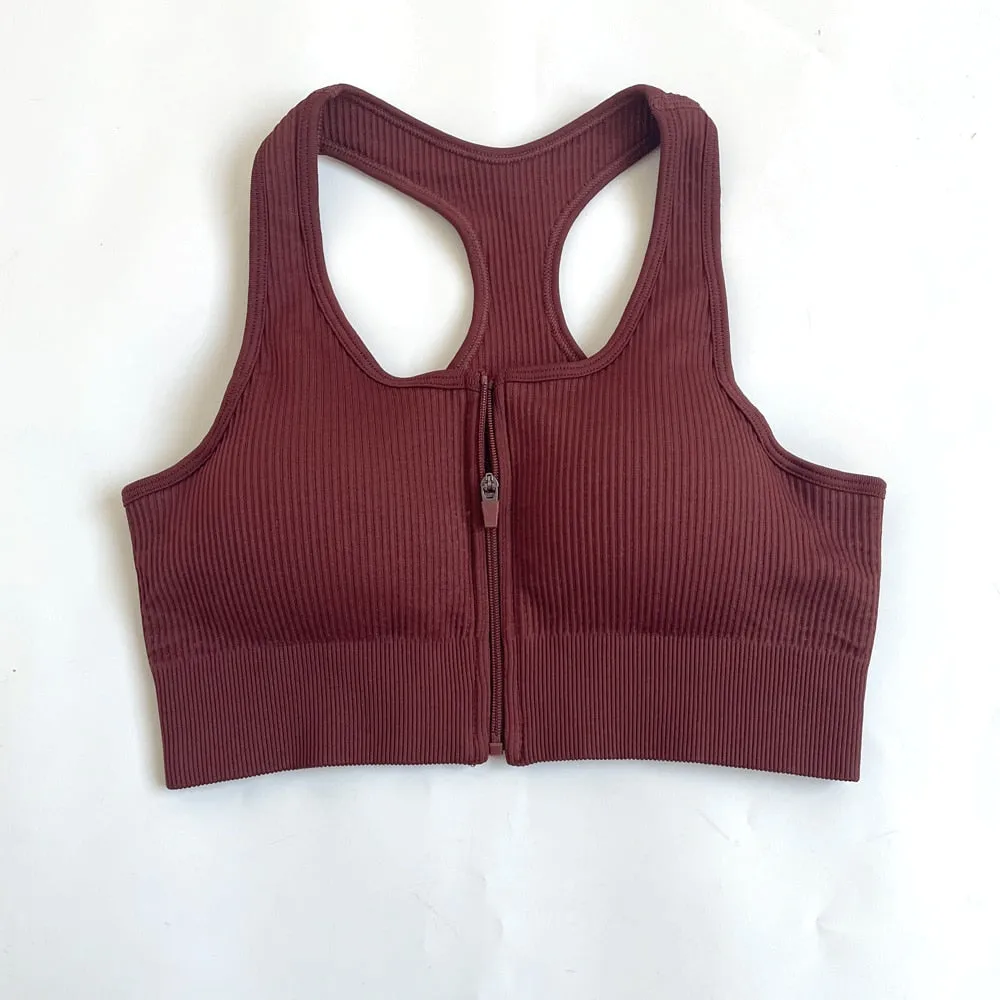 Zippered Long Sleeve Yoga Suit Quick Dry Running Gym Striped Drawstring Waist Sports Pants set women